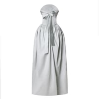 Silver Gray Strapless Gathered Ball Gown