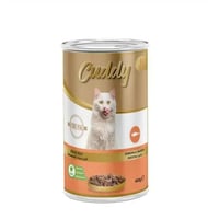 قطع سالمون 400 جرام للقطط البالغة ماركة Cuddy