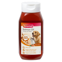 بيفار زيت السلمون للقطط والكلاب لتعزيز صحة الجلد و...