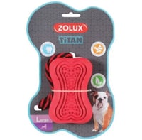 زولكس لعبة مطاطية قوية معلقة بحبل - احمر - كبير