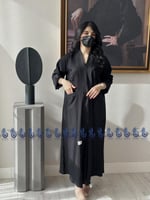 عباية أفق كتان مقلم