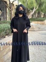 عباية أفق كتان مقلم