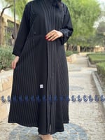 عباية أفق كتان مقلم