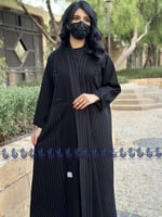 عباية أفق كتان مقلم