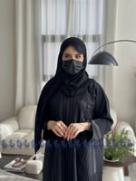 عباية أفق كتان مقلم