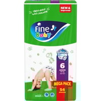 حفاضات فاين بيبي للأطفال مقاس 6 - 54 حفَّاض