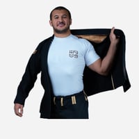 بدلة جوجيتسو أسود/ذهبي GSM-350 - كبار