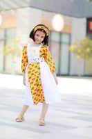 فستان شالكي أصفر بناتي