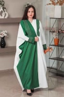 بشت كلاسيك اخضر نسائي بتطريز