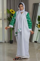 بشت كلاسيك اخضر نسائي بتطريز دام عزك ياوطن