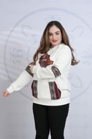 بلوفر التأسيس نسائي بتدخيلات السدو ورسم الخريطة