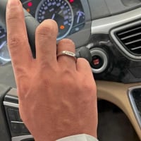 خاتم رجالي حجر ماربل طبيعي تصميم حسب الطلب