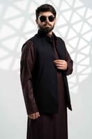 سديري جوخ دبل فيس بني + أسود