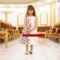 فستان شالكي ابيض