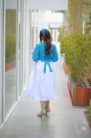 فستان شالكي تركواز نسائي