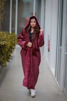 فروه شتوية نسائيه عنابي