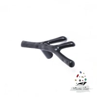 328 - مقبض فرع شجرة صغير اسود ( قطعتين )