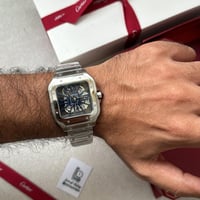 طقم ساعة كارتير سانتوس مكشوف وقلم كارتير الجديد