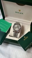 ساعة رولكس مقاس 36 بطارية رصاصي