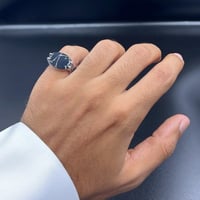 خاتم ملكي فضة عيار 925 - اسود