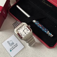 طقم ساعة كارتير سانتوس وقلم تيفاني نقش أسلامي