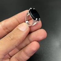 خاتم ملكي فضة عيار 925 - اسود