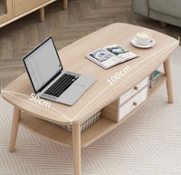 طاول خشب لغرفة المعيشة تخزين سعة كبيرة طبقة مزدوجة...