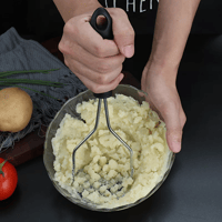 هراسة بطاطس استيل بمقبض بلاستيك