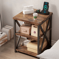 طاولة جانبية كلاسيكية مزوده بمساحة تخزين من ثلاث ر...