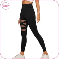 ليقنز بحزام خصر عريض بتصميم شبكي