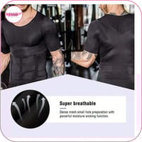 مشد رجالي نص كم أسود