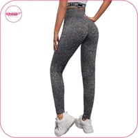 ليقنز رياضي بلون مميز وخصر عالي