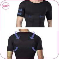 مشد رجالي نص كم أسود