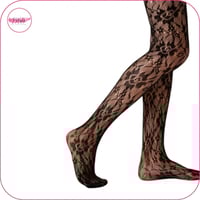 كيلون اسود محبوك بتصميم الزهور