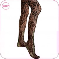 كيلون اسود محبوك بتصميم الزهور