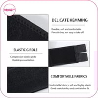 مشد دعم الكاحل بشريط لاصق قطعة واحدة اسود