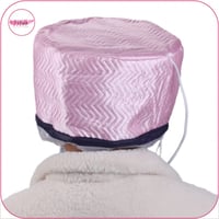 قبعة سبا حرارية كهربائية مع جهاز بخار للشعر وردي