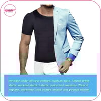 مشد رجالي نص كم أسود