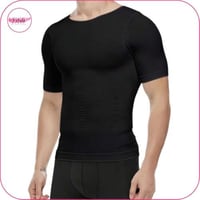 مشد رجالي نص كم أسود