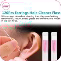 أعواد تنظيف أمنه ثقب الأذن 120 قطعة