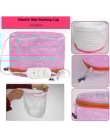 قبعة سبا حرارية كهربائية مع جهاز بخار للشعر وردي