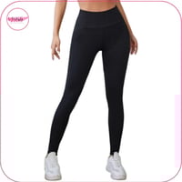 ليقنز بخصر عريض باللون الاسود الكامل