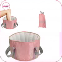 حوض قابل للطي لنقع القدمين يشمل حقيبة