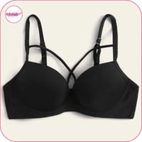 صدرية بوش اب بتصميم متقاطع اسود