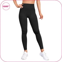 ليقنز رياضي بخصر عريض اسود