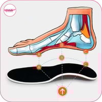 بطانة داخلية لتصحيح القدم فلات فوت قطعتين