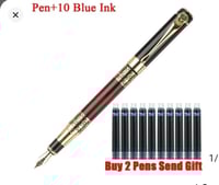 قلم توقيع حبر سائل معدني فاخر للمكتب والعمل والتوق...