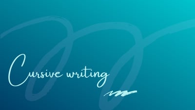 Cursive writing logo