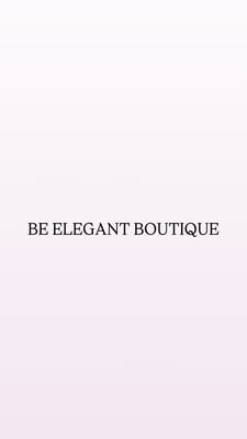 BE ELEGANT boutique logo