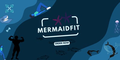 The mermaid world logo